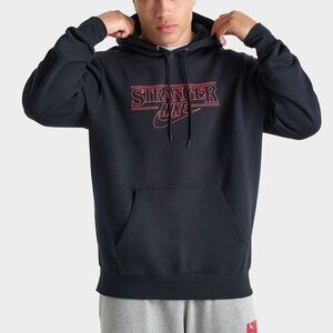 Nike x Stranger Things Hoodie Sweatshirt Black and Red size medium NWT unisex